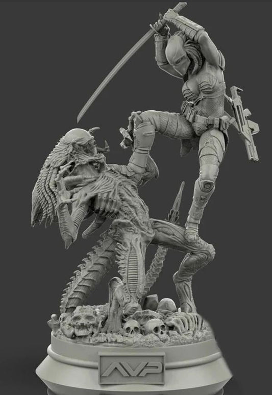 Alien Vs Predator 3D Resin Print Model, Highly Collectable - 3D Fantasy Models