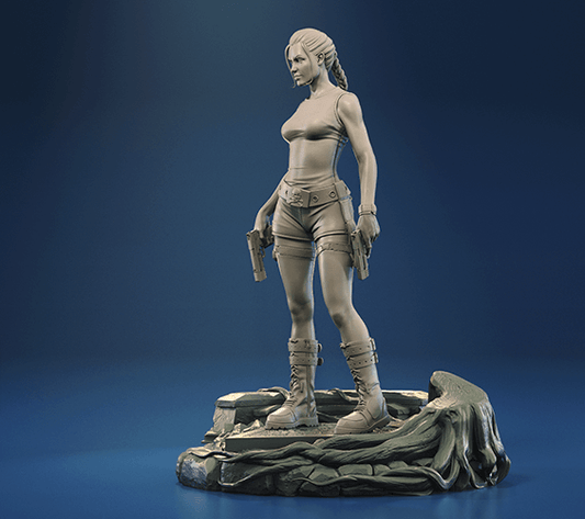 Lara Croft Tomb Raider (Angelina Jolie) 3D Resin Model Kit - 3D Fantasy Models