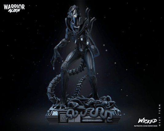Alien Statue 3D Printed Resin Model - 3D Fantasy Models
