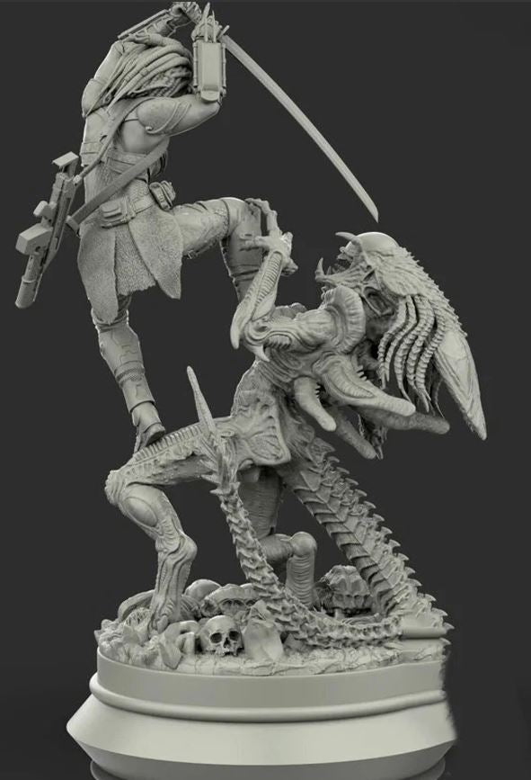 Alien Vs Predator 3D Resin Print Model, Highly Collectable - 3D Fantasy Models
