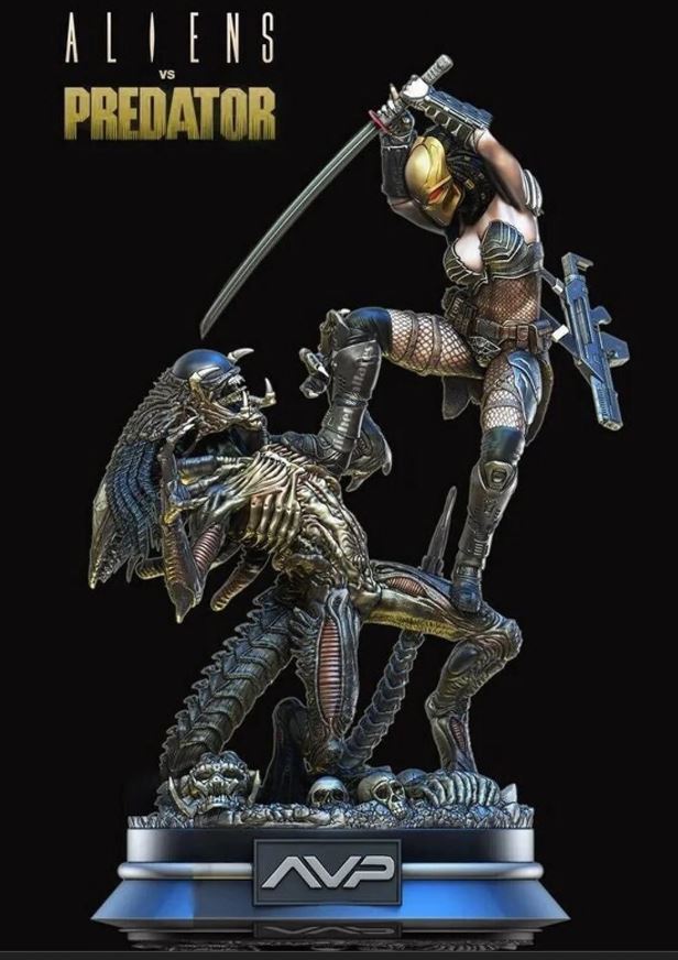 Alien Vs Predator 3D Resin Print Model, Highly Collectable - 3D Fantasy Models