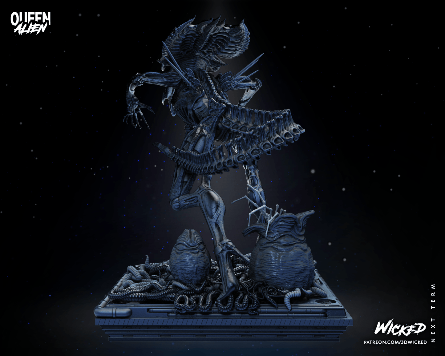 Aliens Queen Alien 3D Resin Model Print - 3D Fantasy Models