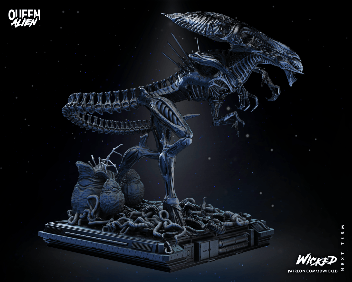 Aliens Queen Alien 3D Resin Model Print - 3D Fantasy Models