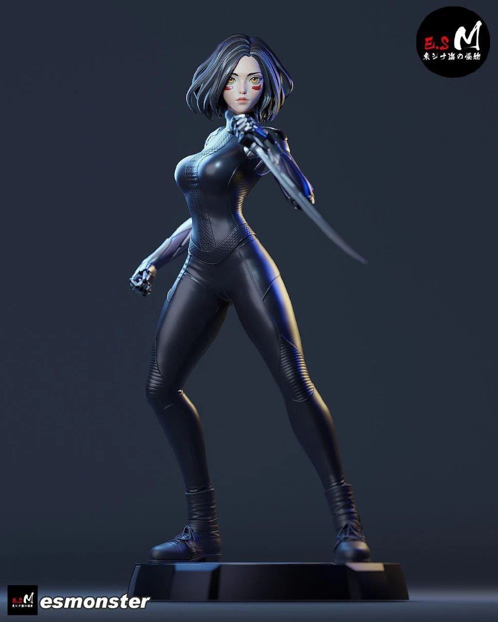 Alita Battle Angel 3D Resin Model Print - 3D Fantasy Models