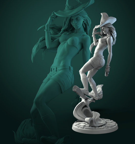 Anita the Young Witch 3D Resin Printed Model - 3D Fantasy Models