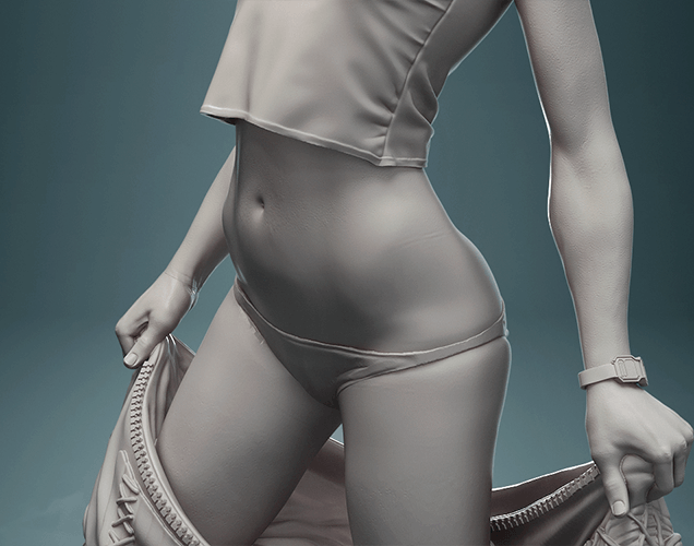 Ellen Ripley Underwear (Alien) 3D Printed Model - 3D Fantasy Models