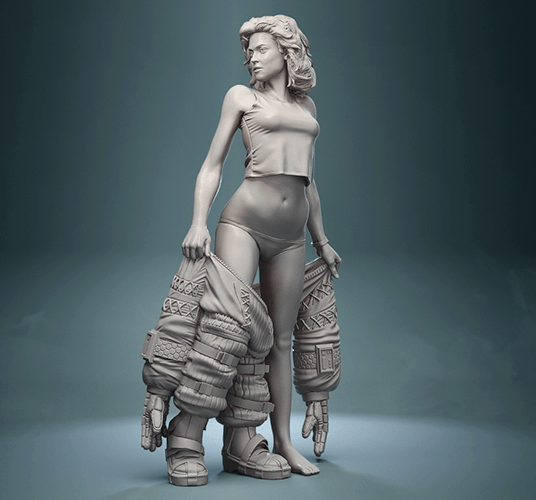 Ellen Ripley Underwear (Alien) 3D Printed Model - 3D Fantasy Models
