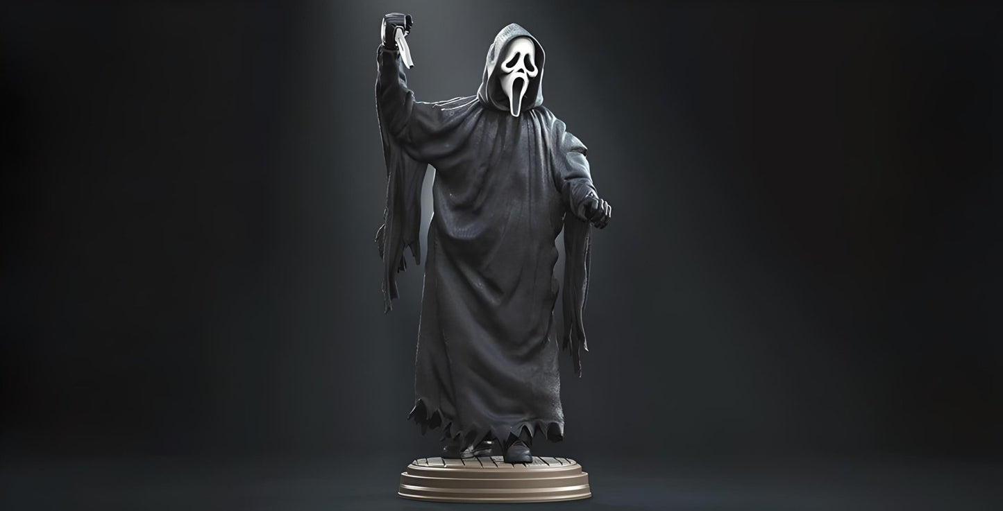 Ghostface Scream 3D Resin Printed Model - 3D Fantasy Models