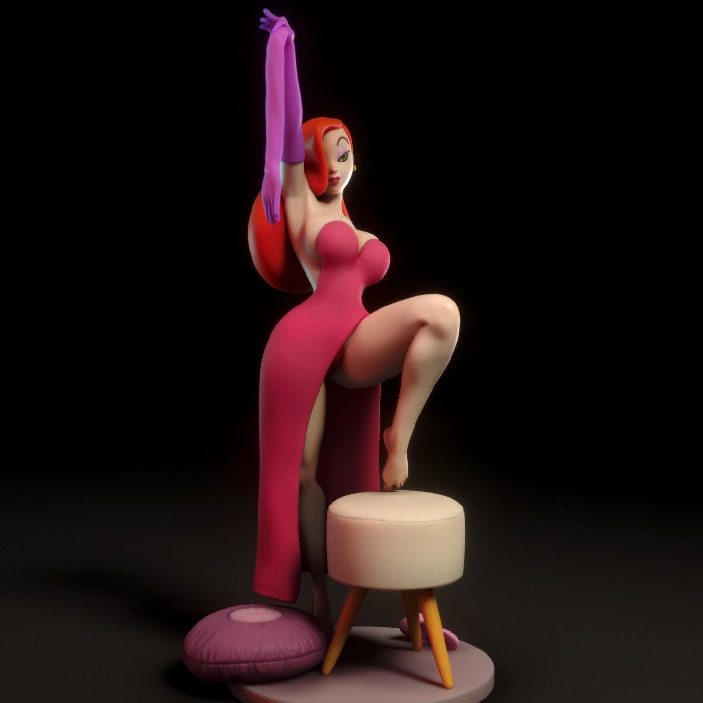 Jessica Rabbit 3D Resin Print Model (NSFW Version Available) - 3D Fantasy Models