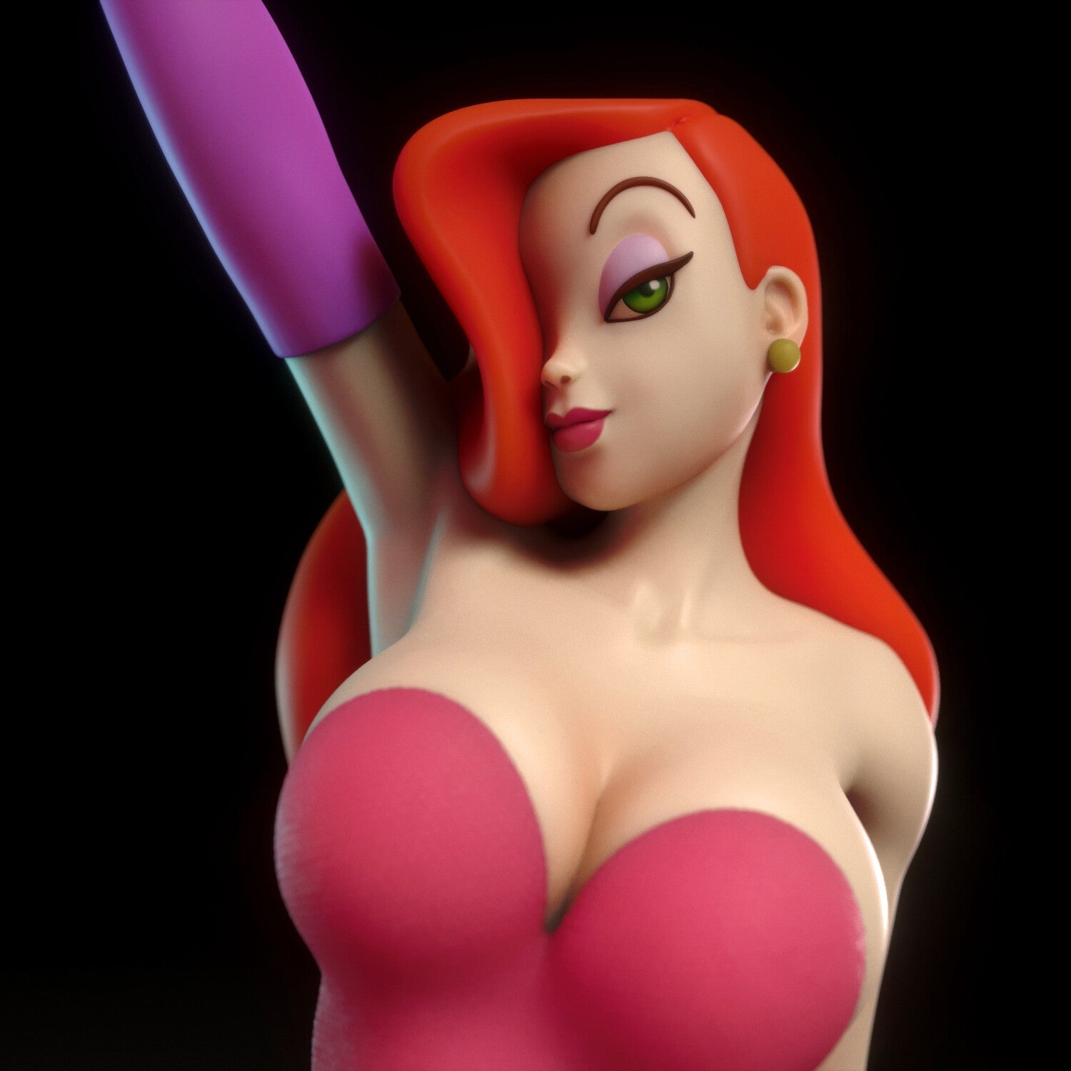 Jessica Rabbit 3D Resin Print Model (NSFW Version Available) - 3D Fantasy Models