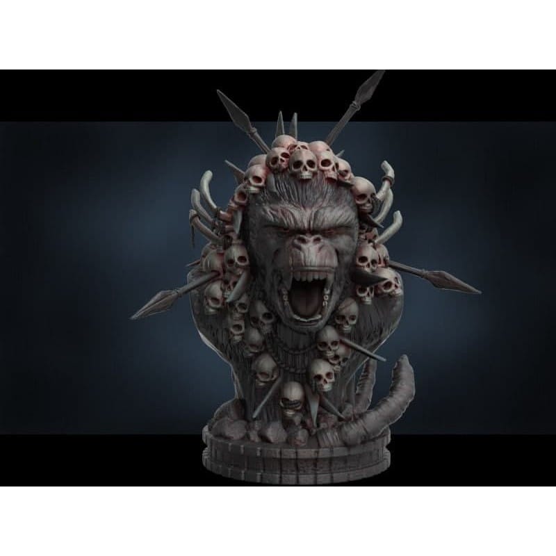 King Kong Bust 3D Resin Printed Model - 3D Fantasy Models