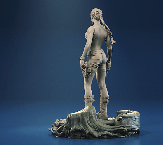 Lara Croft Tomb Raider (Angelina Jolie) 3D Resin Model Kit - 3D Fantasy Models