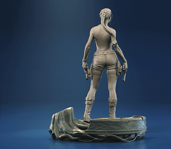 Lara Croft Tomb Raider (Angelina Jolie) 3D Resin Model Kit - 3D Fantasy Models