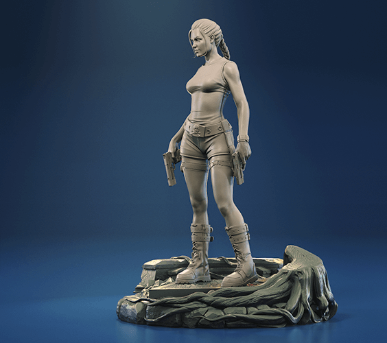 Lara Croft Tomb Raider (Angelina Jolie) 3D Resin Model Kit - 3D Fantasy Models