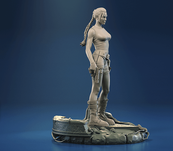 Lara Croft Tomb Raider (Angelina Jolie) 3D Resin Model Kit - 3D Fantasy Models