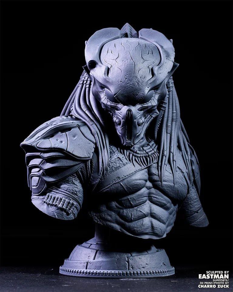 Predator Bust 3d Printed Resin Model - 3D Fantasy Models