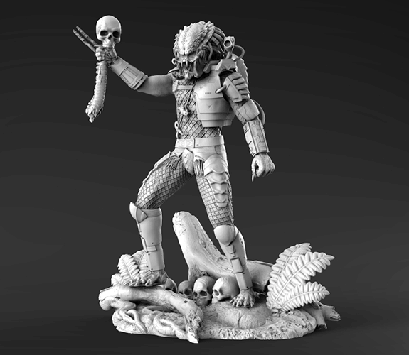 Predator Jungle Hunter 3D Resin Printed Model - 3D Fantasy Models