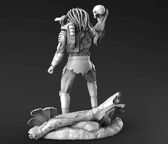 Predator Jungle Hunter 3D Resin Printed Model - 3D Fantasy Models