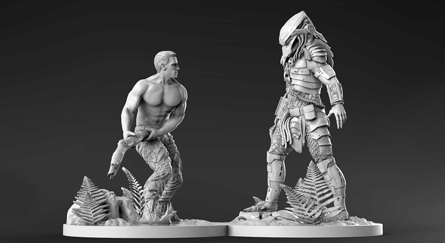 Predator VS Dutch 3D Resin Model - 3D Fantasy Models